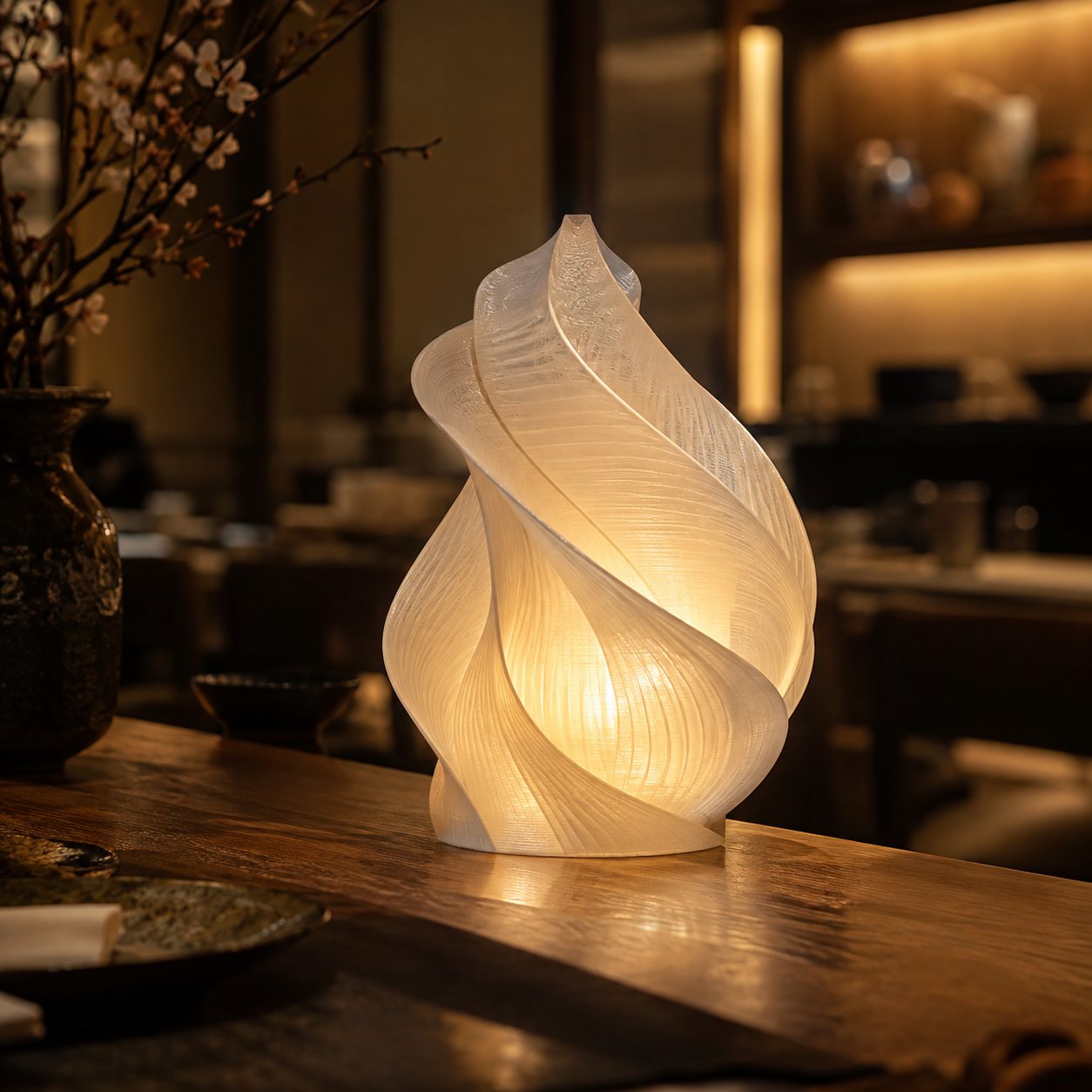 LEDで光る立体オブジェ